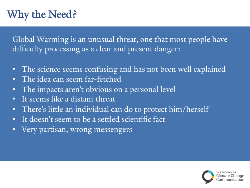 Slide for The Yale Program on Climate Change Communication