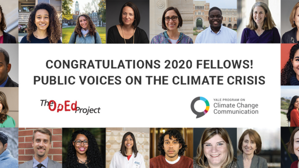 Welcome to the inaugural class of the Public Voices Fellowship on the Climate Crisis