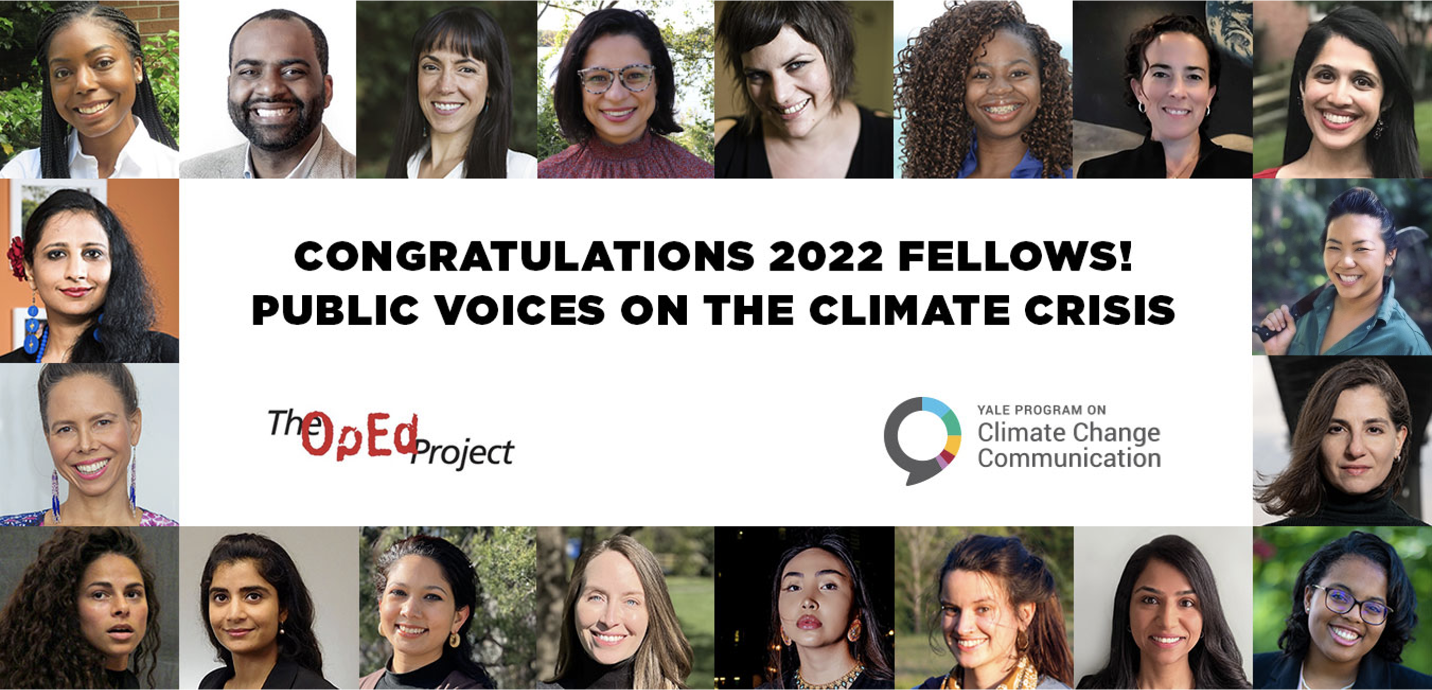 Welcome to the third cohort of the Public Voices Fellowship on the Climate  Crisis - Yale Program on Climate Change Communication