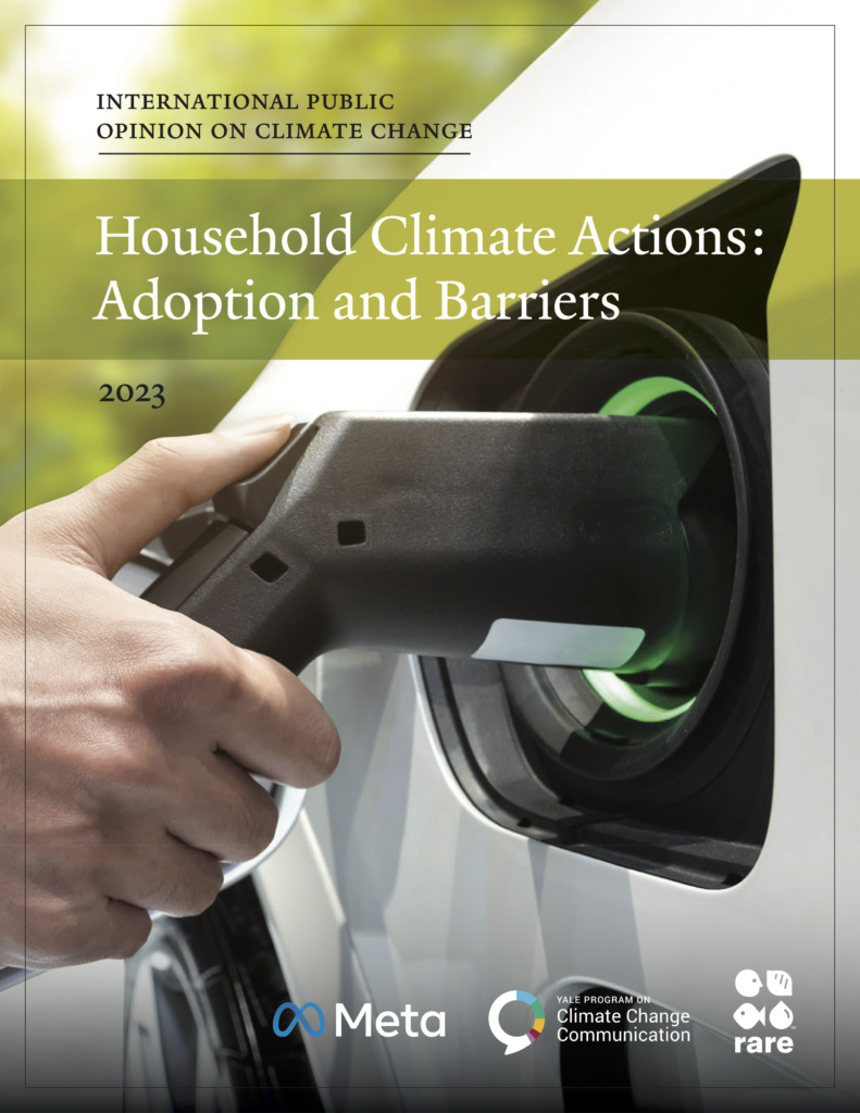 Cover for International Public Opinion on Climate Change: Household Climate Actions -- Adoption and Barriers, 2023