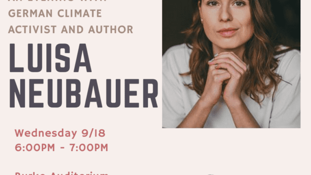 An Evening with German Climate Activist Luisa Neubauer