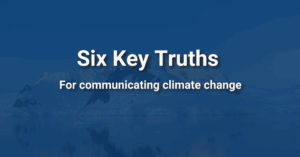 Plain image with text "Six key truths for communicating climate change"